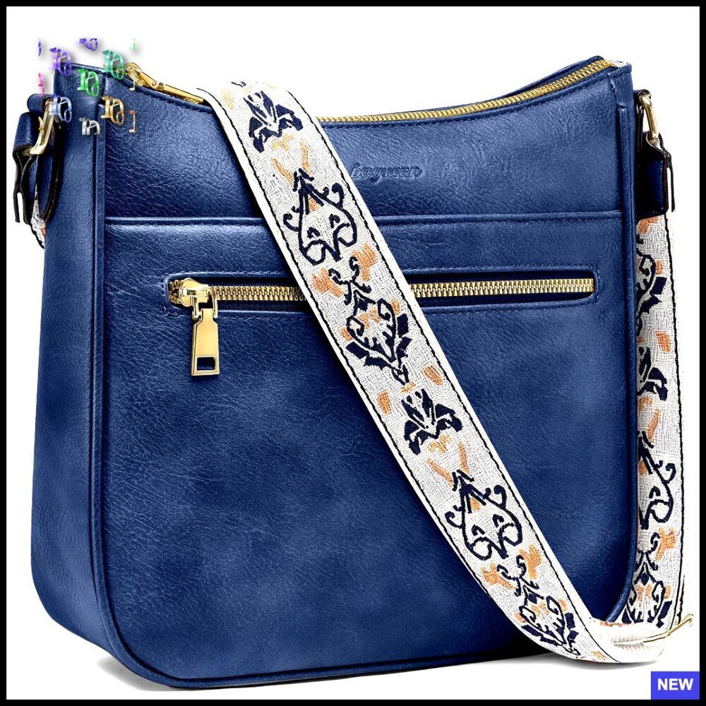 Vegan Leather Crossbody Bag Adjustable Strap Hobo Purse Chic Boho Daily
